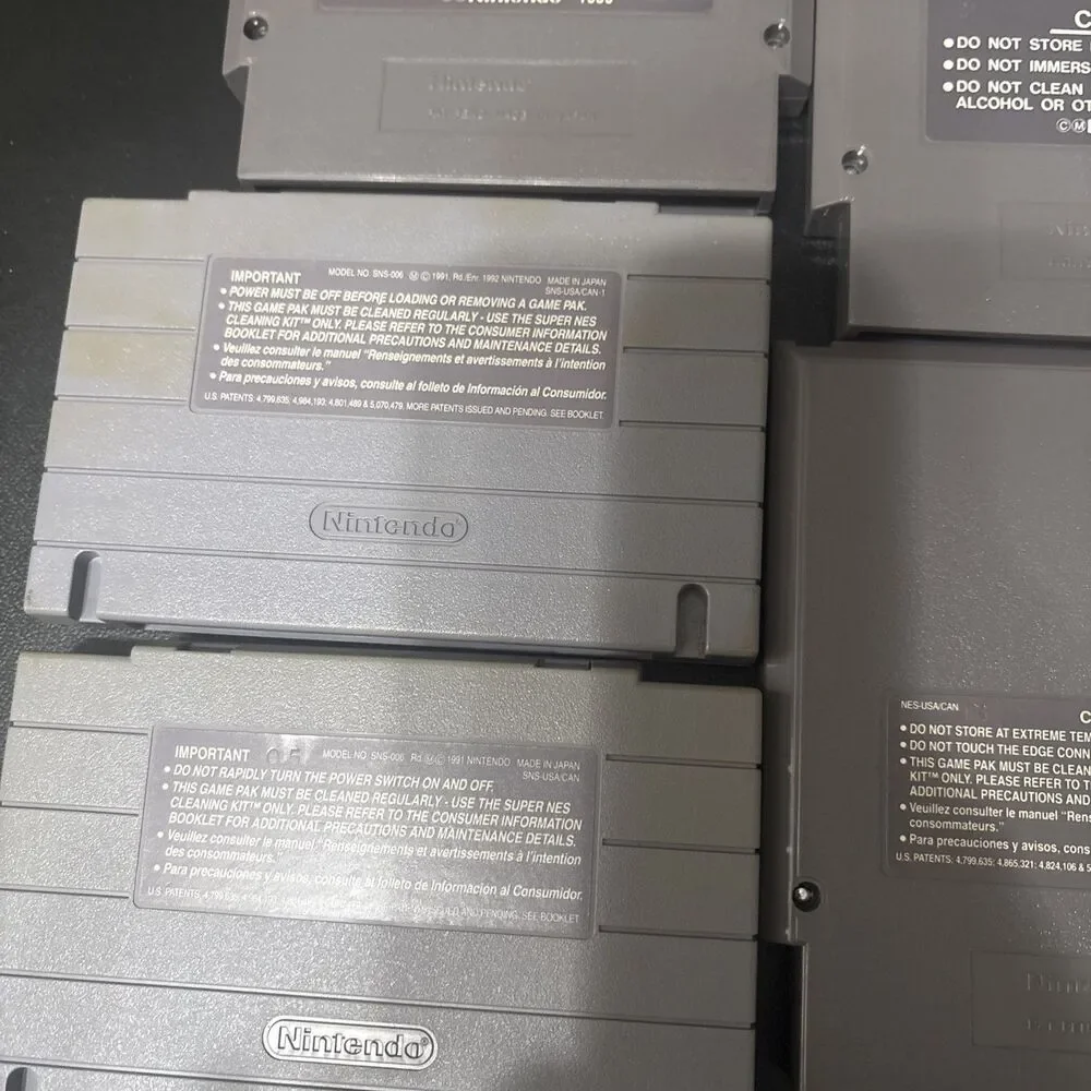 Lot Of 7 Authentic Nintendo/super Games Golgo13, Air Fortress, Madden, And Extra